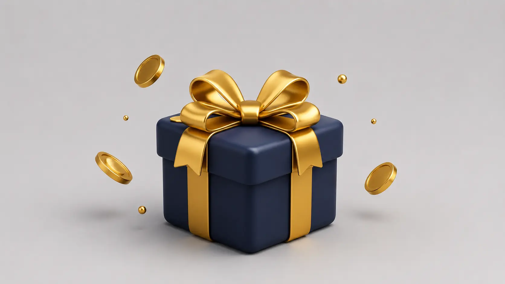 Casino bonus gift box illustration
